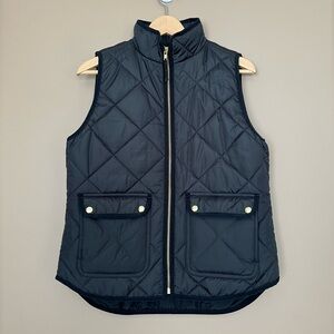 {J. Crew Factory} Quilted Puffer Vest in Black - Womens Small - NWT
